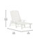 Flash Furniture Monterey 3-Pc Adirondack Set w/2 Adjustable HDPE Loungers w/Cup Holders and Folding Side Table, Wht LE-HMP-2017-2-T1620H-WT-GG - alternate 3